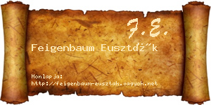Feigenbaum Euszták névjegykártya
